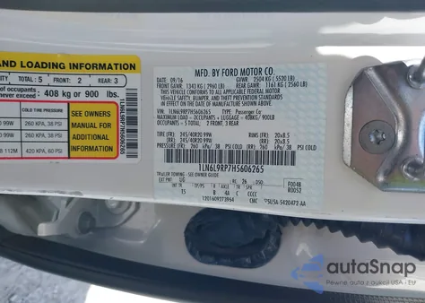 2017 Lincoln Continental Reserve из США, поврежденный, VIN 1LN6L9RP7H5606265